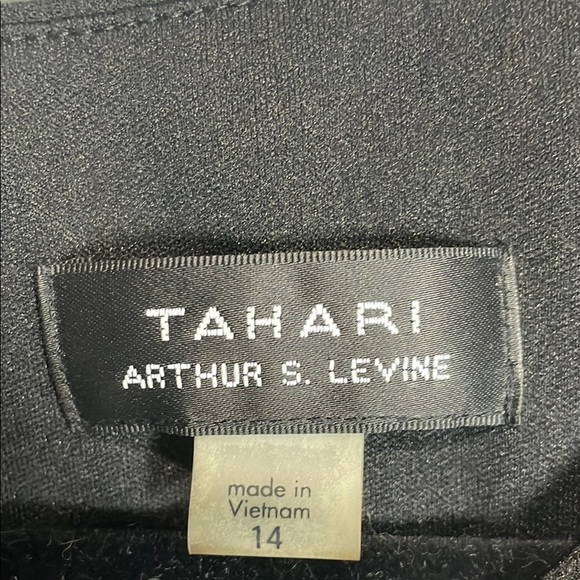 Tahari Black Embellished Ruched Mini Dress - Picture 2 of 12